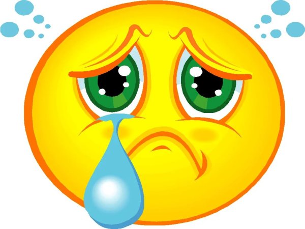 Смайлик плачет