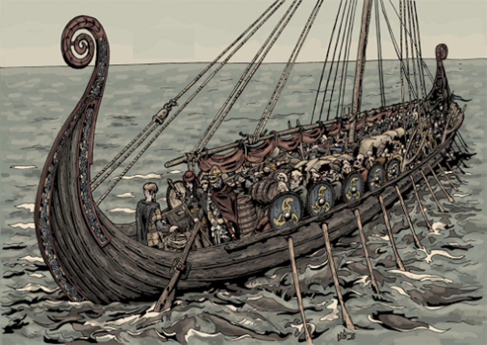 С каким океаном связан корабль викингов. Ладья Драккар викингов. Дракар норманнов. Корабли Драккар норманнов. Боевой корабль викингов Драккар.
