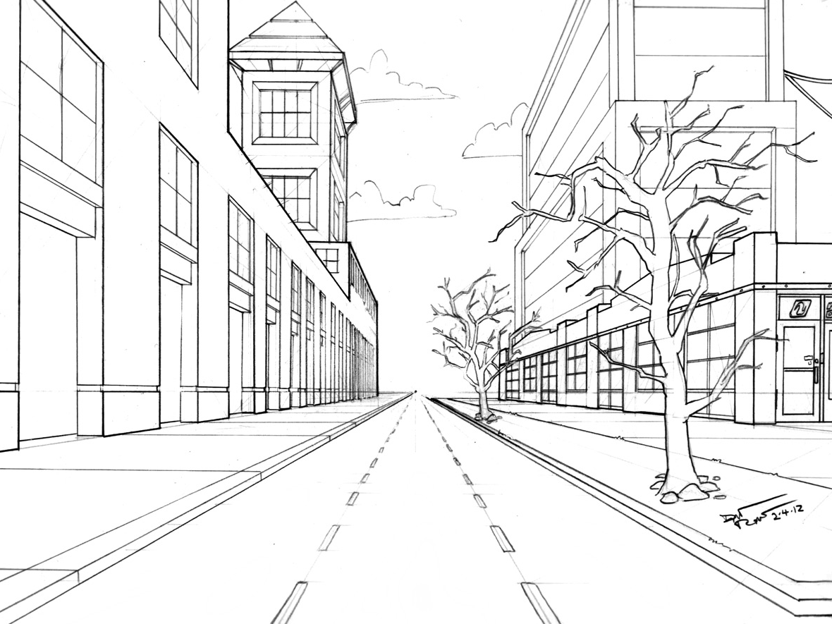 Зарисовка города линейная перспектива. Линейная перспектива 6 класс пейзаж города. Изо город в линейной перспективе. Линейная перспектива улица поэтапно.