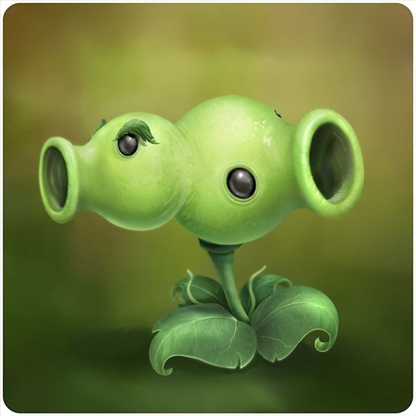 Растения против зомби Горохострел 3д