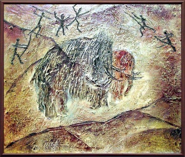 Наскальная живопись Мамонтов