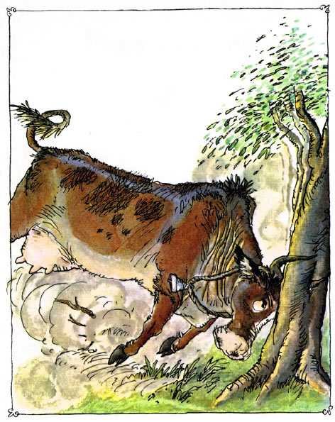 Корова с теленком рисунок
