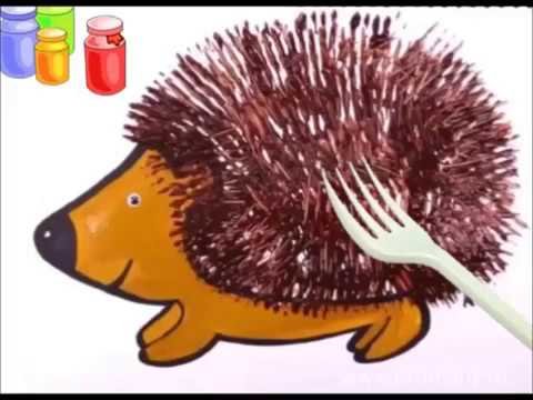 Нетрадиционное рисование Ежик