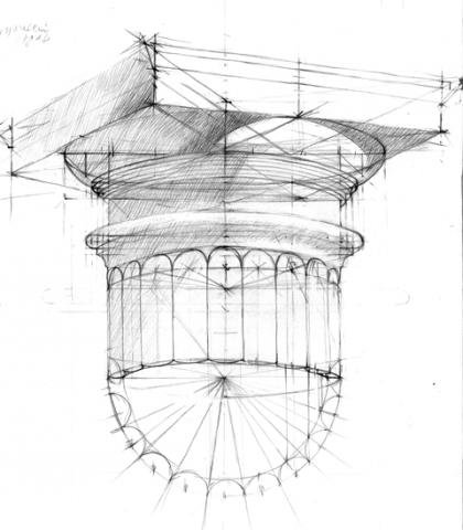 Дорическая Капитель Академический рисунок