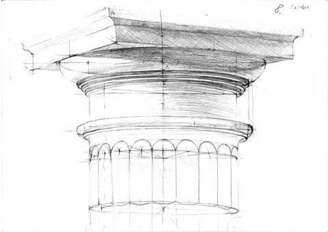 Капитель дорического ордера построение