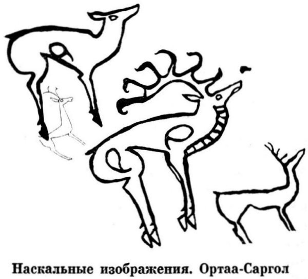 Петроглиф олень