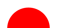 Круг красного цвета. Красный полукруг без фона. Красный полукруг