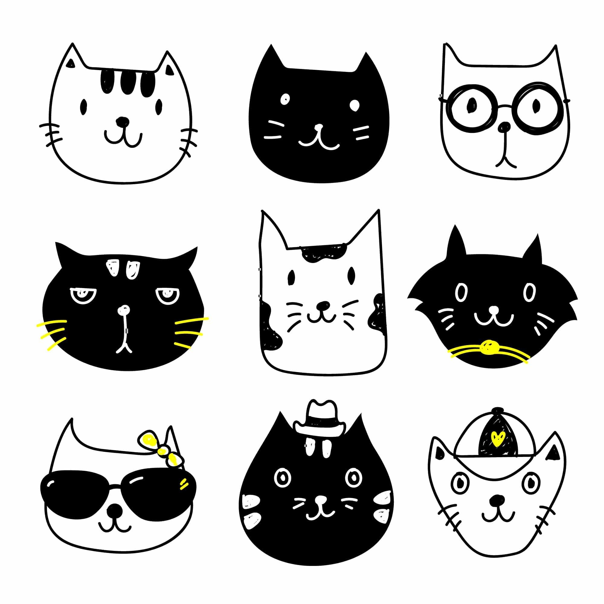 Картинки кошек векторные