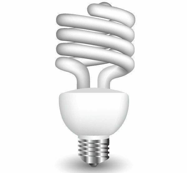 Энергосберегающая лампа вектор