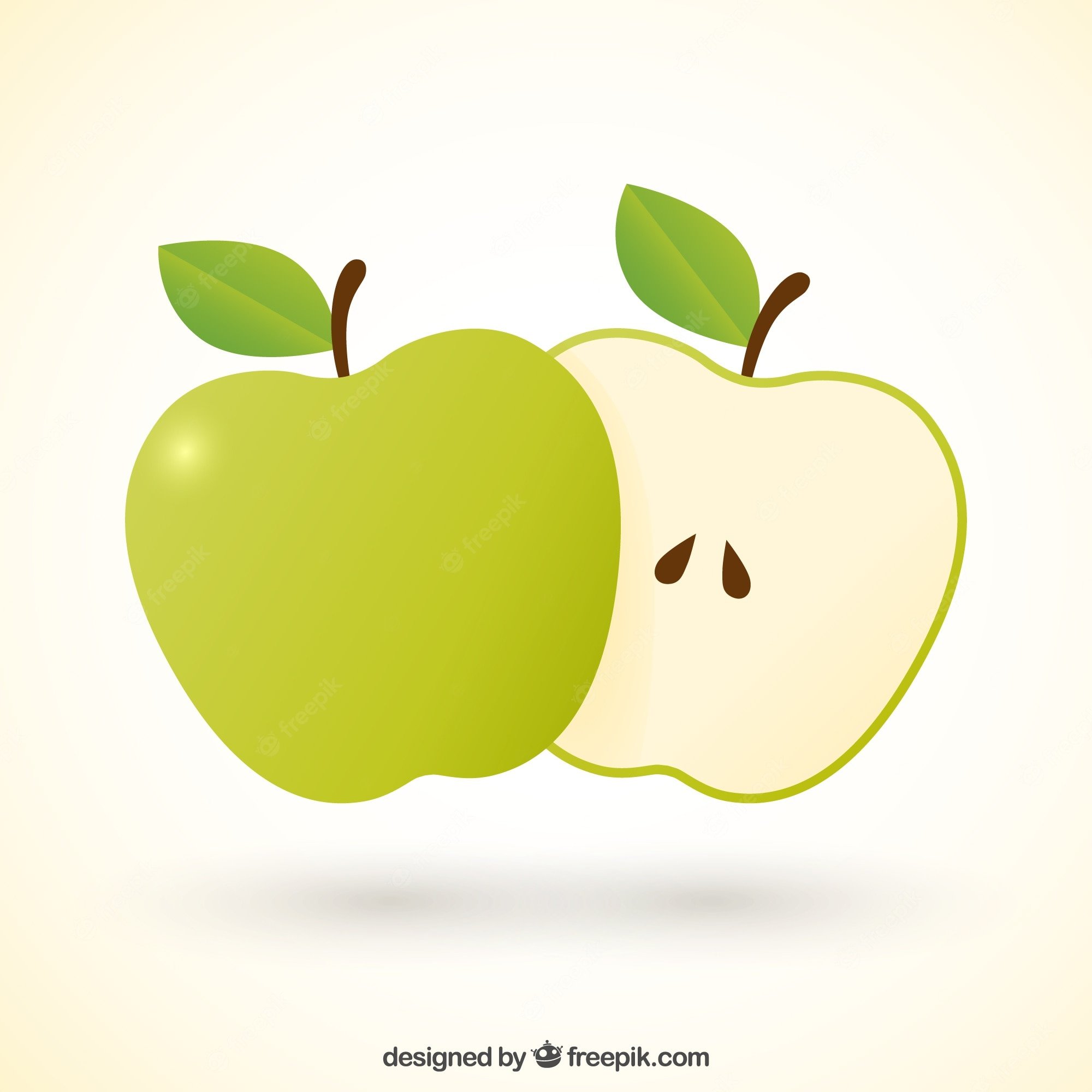 Две половины яблока
