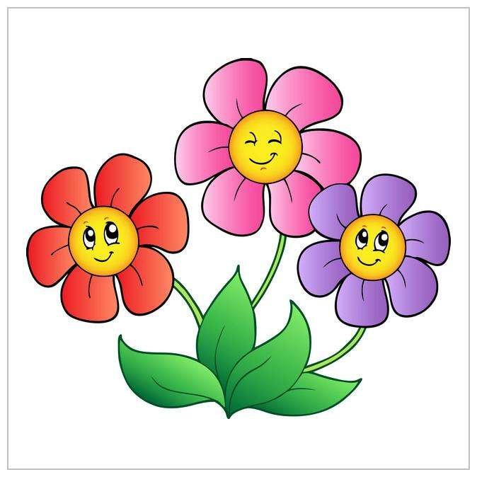 Мультяшные цветы картинки для детей