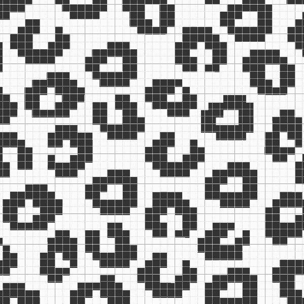 Жаккардовые узоры леопард