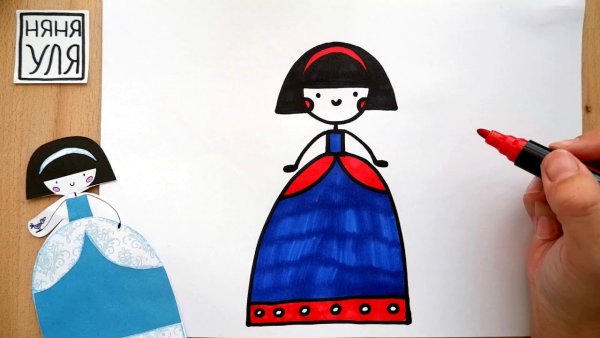 Няня Уля как рисовать принцессу