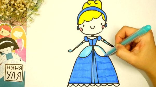 Няня Уля рисование для детей принцессу