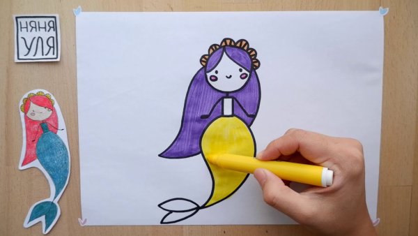 Няня Уля рисование для детей принцессу