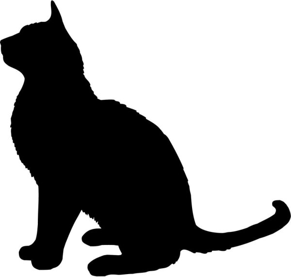 Силуэт кота сбоку