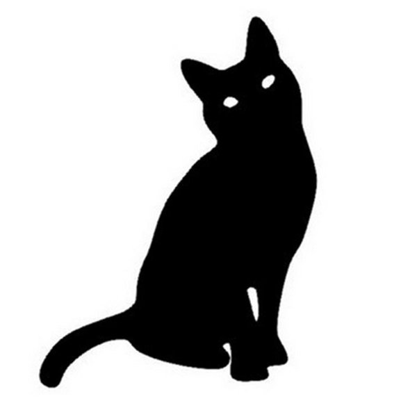 Черная кошка силуэт