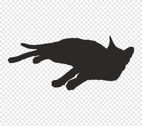 Силуэт прыгающей кошки