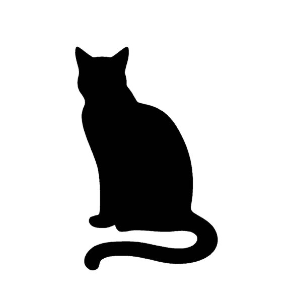 Силуэт сидящей кошки