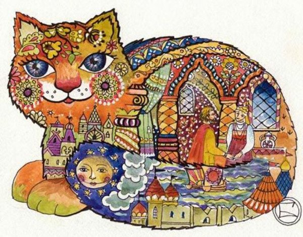 Живопись Оксана Заика декоративный кот