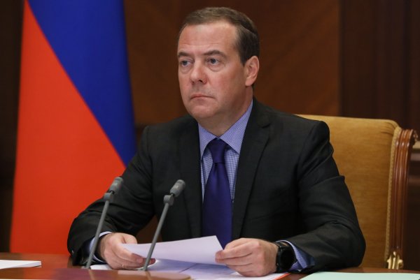 Дмитрий Анатольевич Медведев улыбается