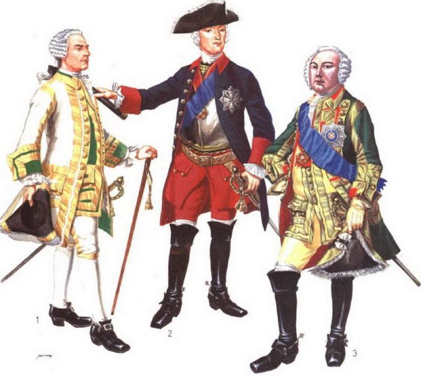 Одежда дворян при Петре 1