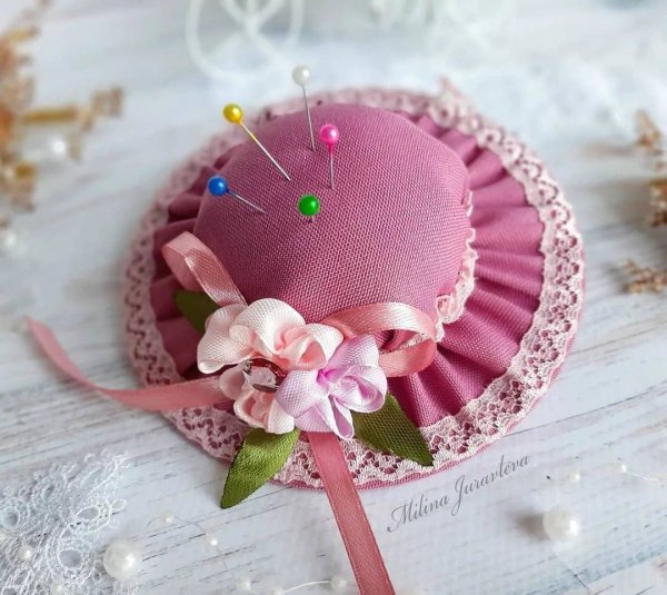 Игольница шляпка своими руками