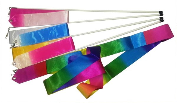 Лента гимнастическая 6м с палочкой 56см ab227-26