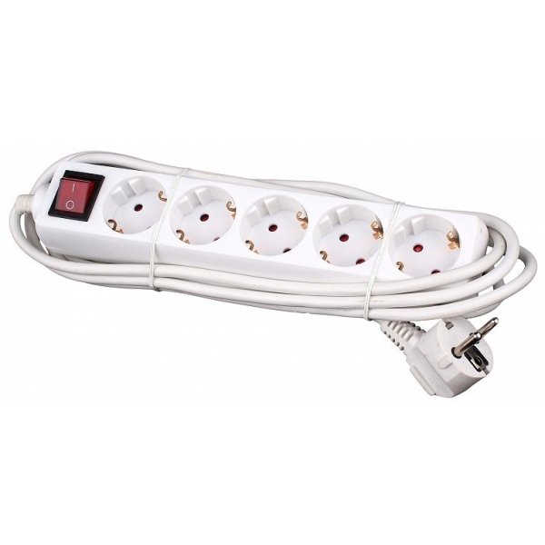 Удлинитель на 5 розеток (3 метра) 3500вт
