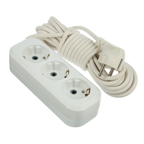 Сетевой удлинитель Lux у3-е-03 3-местный с з/к (250в/16а/3м)