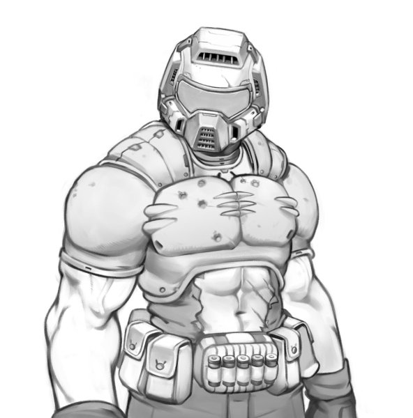 Doomguy рисунок