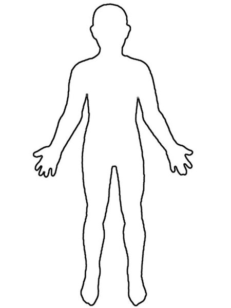 Силуэт тела человека
