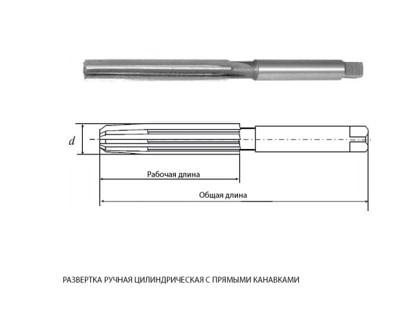 Развертка 7мм цилиндрическая Техмаш (12364)