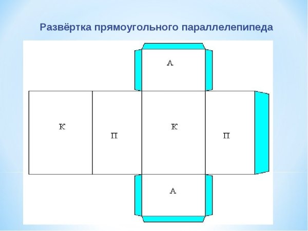 Развертка прямоугольного параллелепипеда
