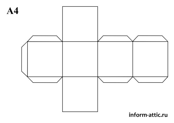 Развертка гексаэдра Куба