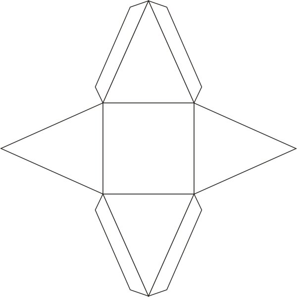 Развертка четырехугольной пирамиды