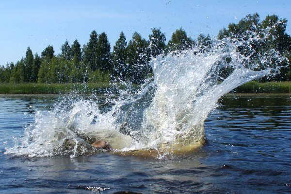 Река брызги воды