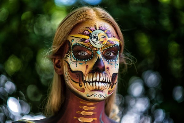 Dia de los muertos грим