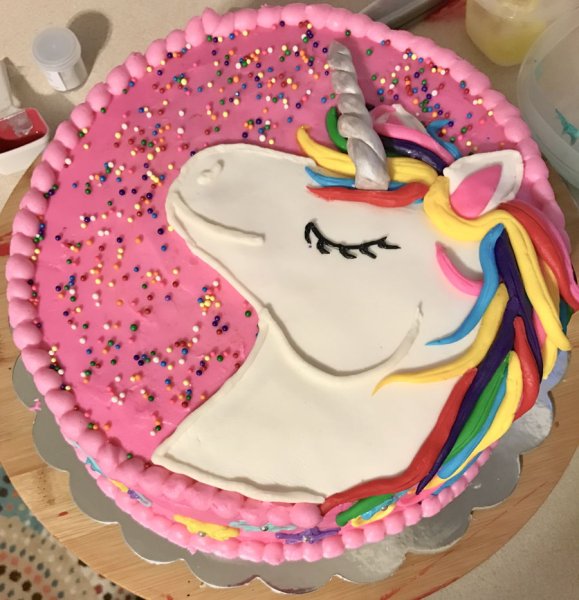 Торт кремовый Единорог для девочки