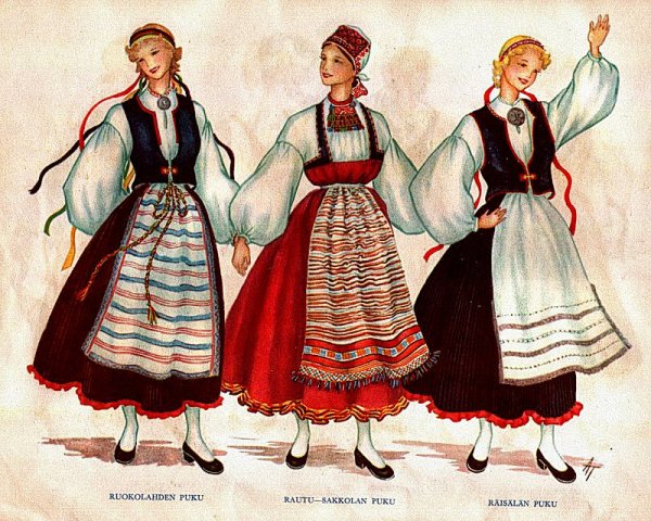 Национальный наряд Финляндии карелийский