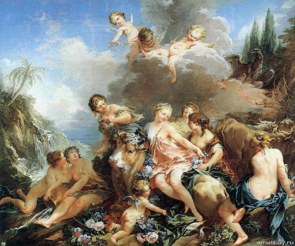 Буше Франсуа похищение Европы, 1732-1734. Собрание Уоллес, Лондон.