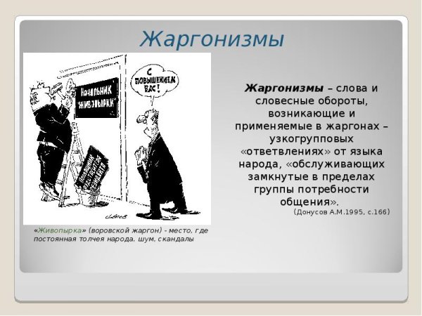 Жаргонизмы презентация