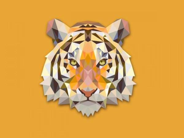 Geometric animals тигр