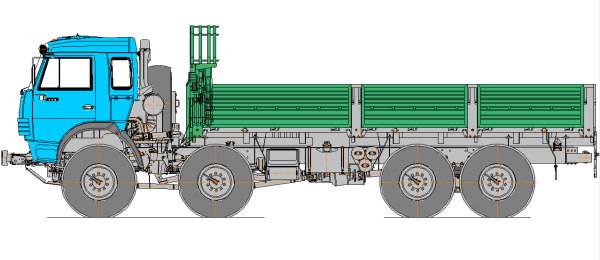 КАМАЗ 6350 чертеж