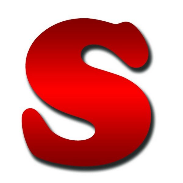 Буква s красная