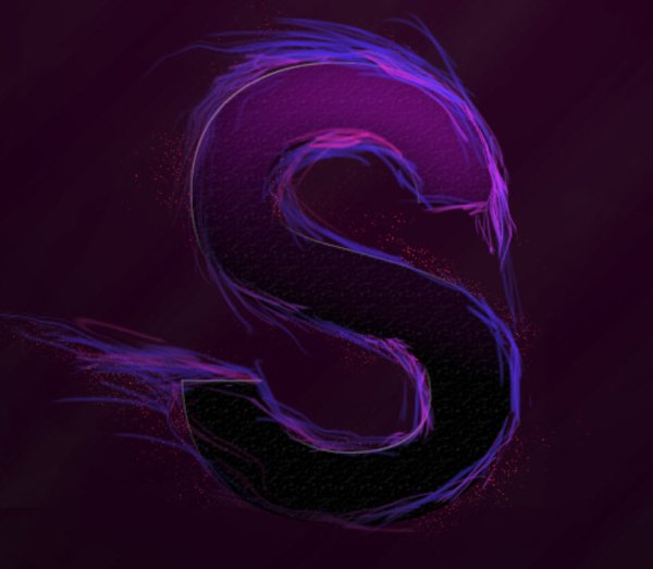 Фиолетовая буква s