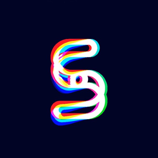 Неоновая буква s
