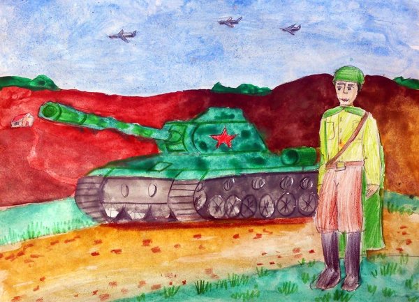 Рисование солдат и танки