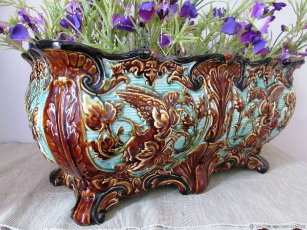 Кашпо-жардиньерка майолика