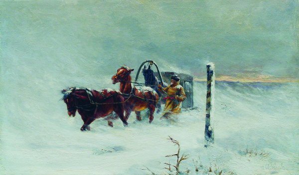 Сверчков Николай Егорович (1817-1898) тройка лошадей